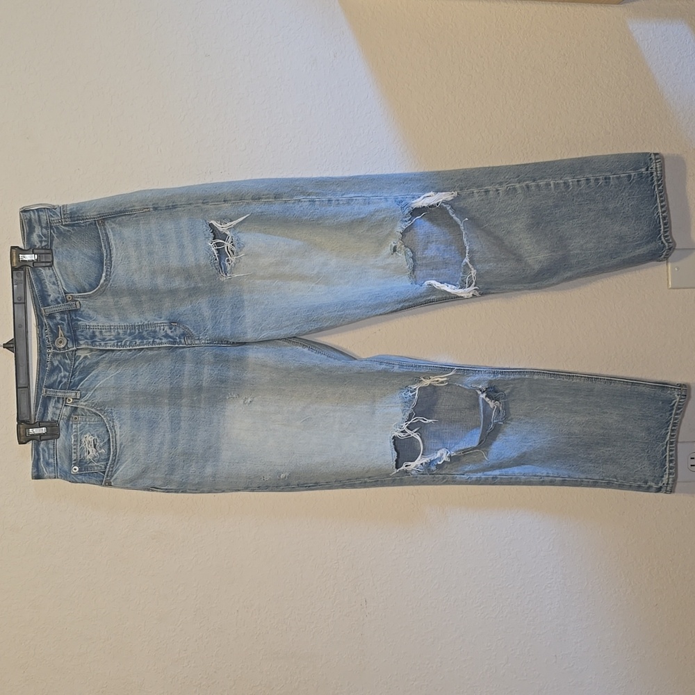 American Eagle Womens 90’s Boyfriend Distressed Jeans Size 10 Long